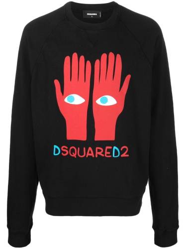 graphic-print logo sweatshirt